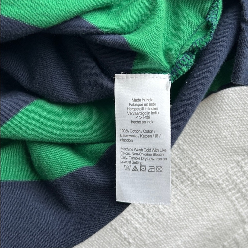 J.Crew Factory Men’s Green and Blue Rugby shirt
size Medium - Picture 5 of 6